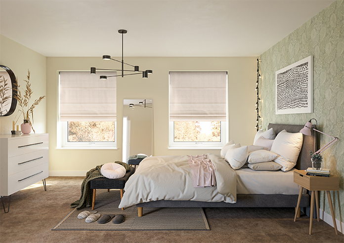 Atina (Blackout), Oatmeal - Twist&Fit Roman Blind - Image 8